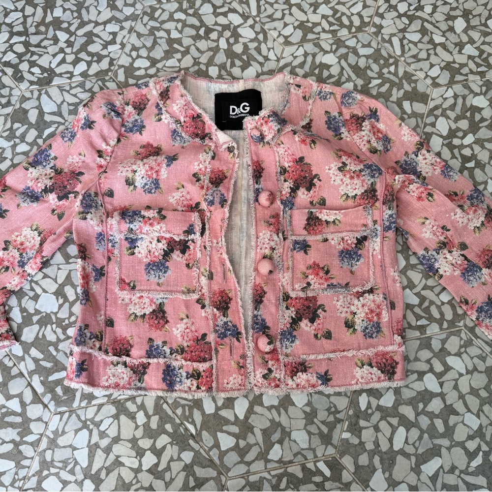 Dolce & Gabbana Pink Floral Blazer